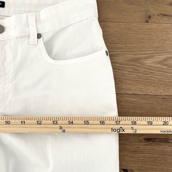 Eileen Fisher White Jeans Cotton High Waist Straight Leg Capsule System Size 6 - Picture 10 of 15
